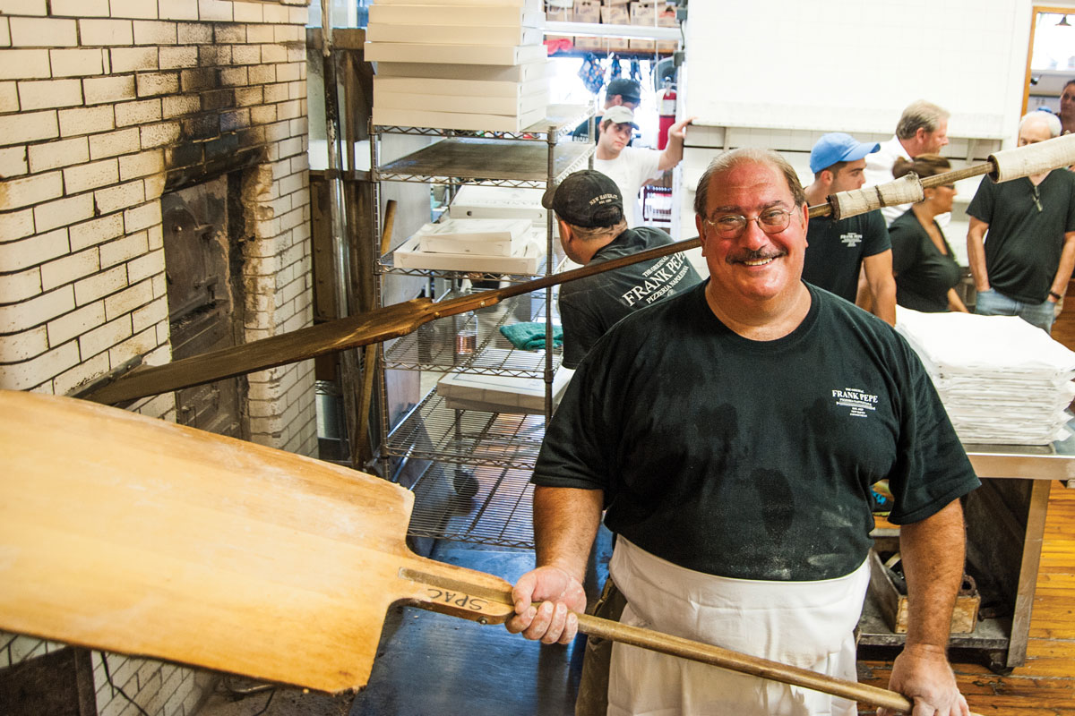 Gary Bimonte, Frank Pepe’s grandson, carries on the family tradition at Frank Pepe Pizzeria Napoletana.