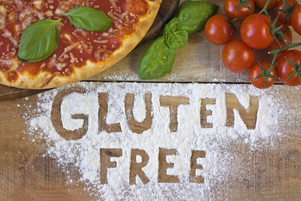 this photo graphically illustrates the gluten-free pizza concept