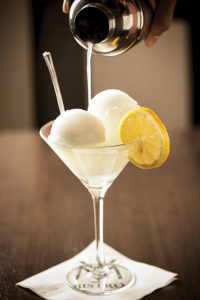 V&M Bistro is famous for its signature cocktails, especially the Limoncello Iced Martini.