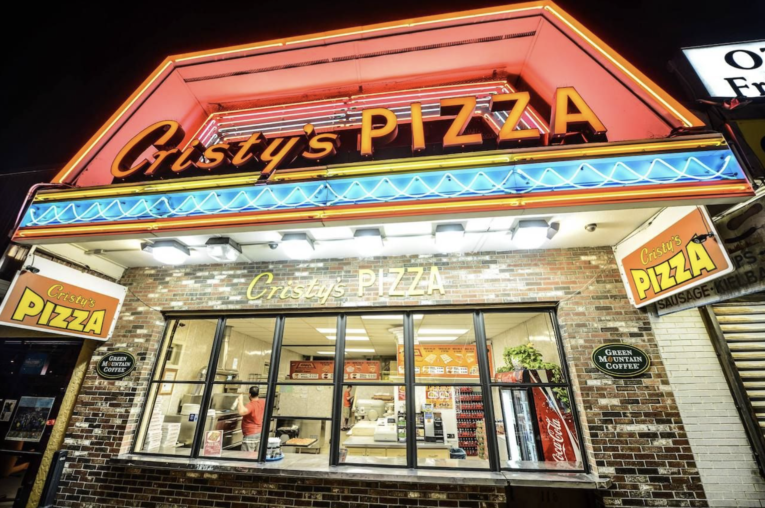 A photo of a Cristy's Pizza on Salisbury Beach, Massachusetts. 