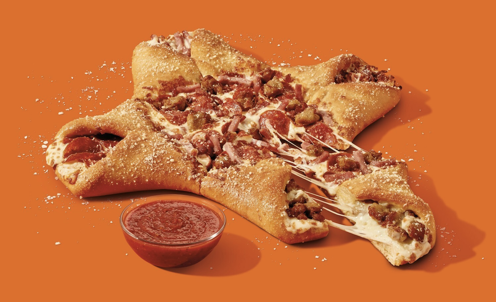 Little Caesars' Four-Quarter Calzony, a hybrid between a pizza and calzone.