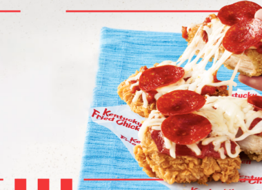 A KFC sandwich where the fried chicken serves as the bun and mozzarella and pepperoni serve as the filling. It's called Chizza.