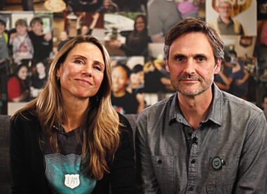 This photo shows Ally and Scott Svenson, founders of MOD Pizza
