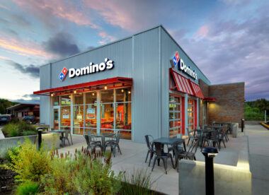 A Domino's Pizza storefront in Eugene, Oregon.