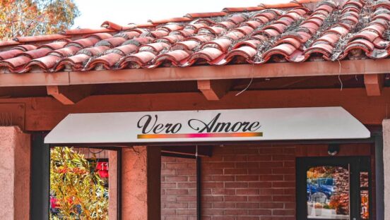 This photo shows the exterior of Vero Amore.