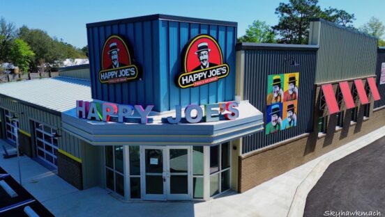 This artist's rendering depicts the new restaurant prototype for Happy Joe's.