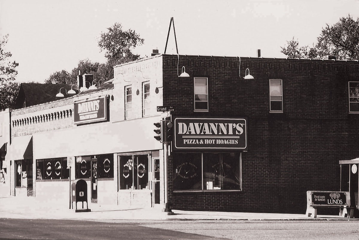 This photo shows the exterior of the original Davanni's building.