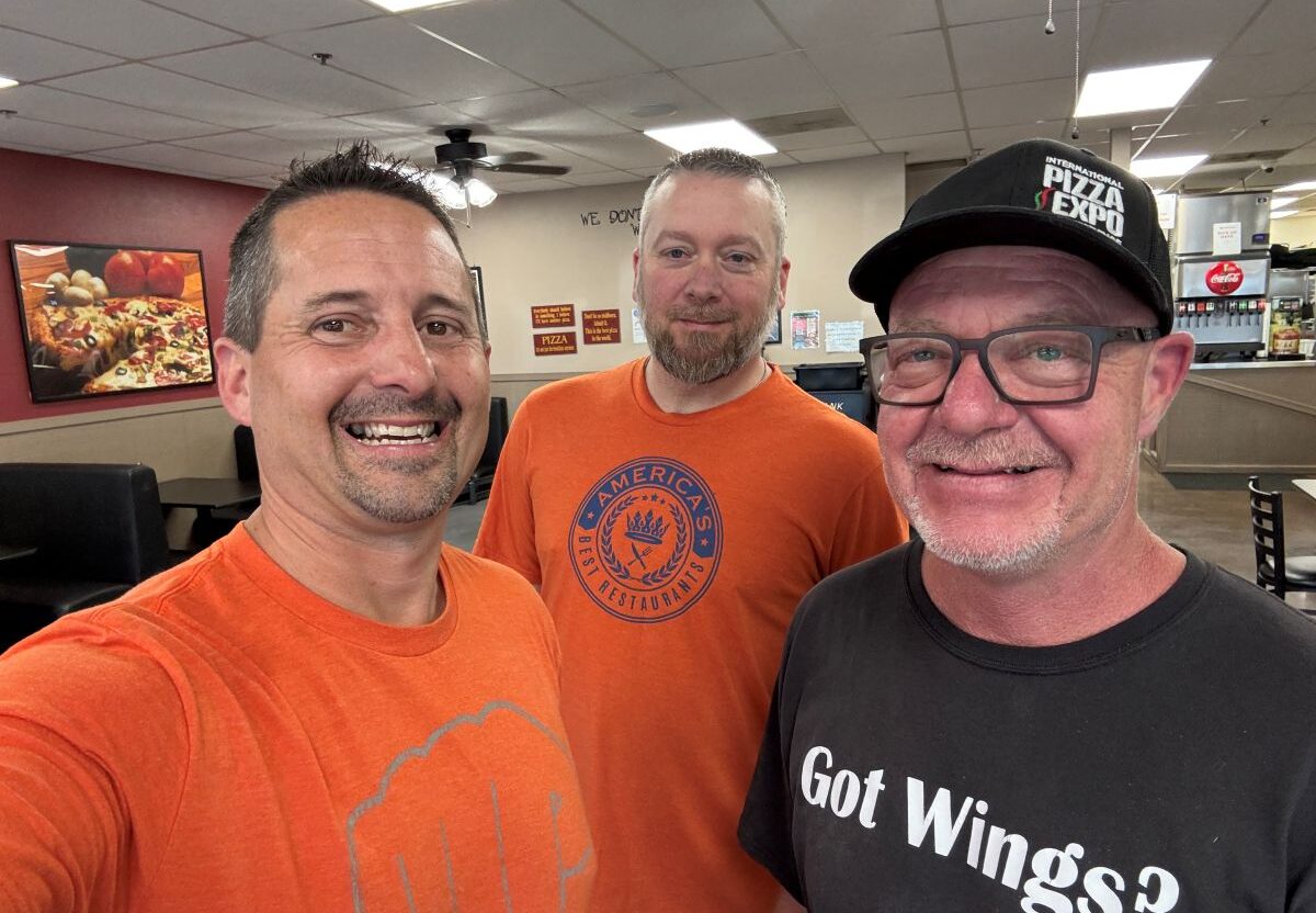 Matt Plapp and Andy from Papa Kelsey's pizzeria in Mesa, Arizona