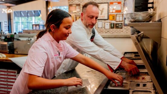 Valentina and Joe Carlucci work together at Valentina’s Pizzeria & Wine Bar in Madison, Alabama.
