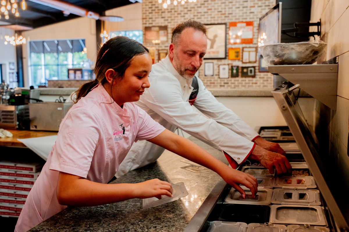 Valentina and Joe Carlucci work together at Valentina’s Pizzeria & Wine Bar in Madison, Alabama.