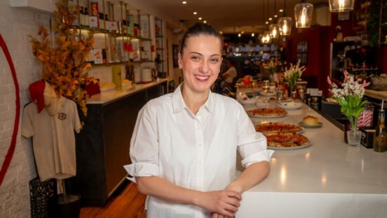 Giorgia Caporuscio poses at Don Antonio, her pizzeria in New York City