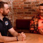 Matt Plapp of America's Best Restaurants talks with a restaurant owner