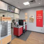 This photo shows the interior of a redesigned Papa Murphy's location with no people visible in the photo.