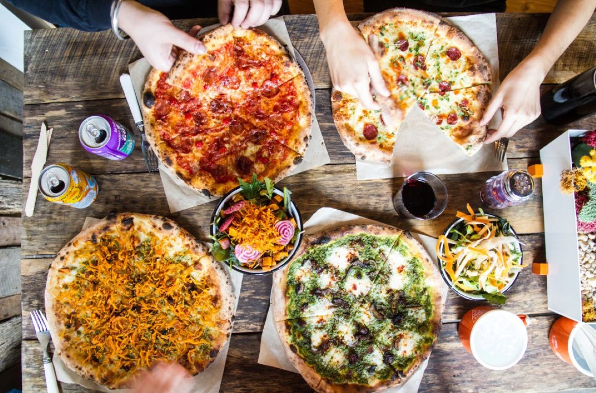 Timber Pizza Co. pizzas on a table