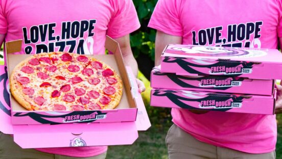 Hungry Howie's Love, Hope & Pizza boxes